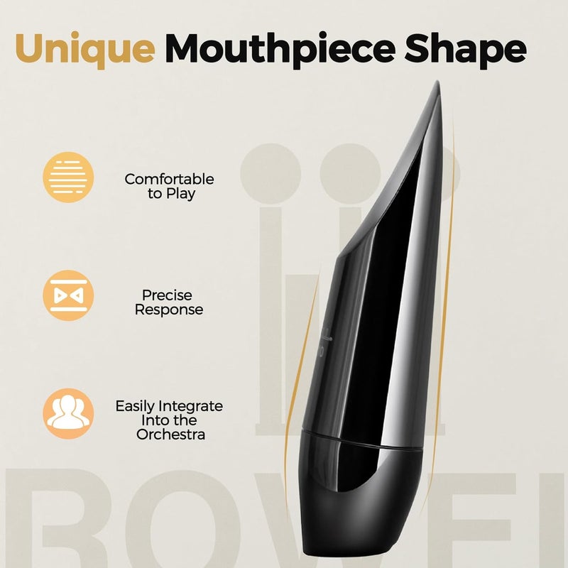 ROWell Classic Tenor Saxophone Mouthpiece Professional Sax Mouthpiece Rich & Warm Tone Concert Band Mouthpiece for Students & Pros Ideal for Classical Music, Wind Orchestra, Chamber Music - Image 4